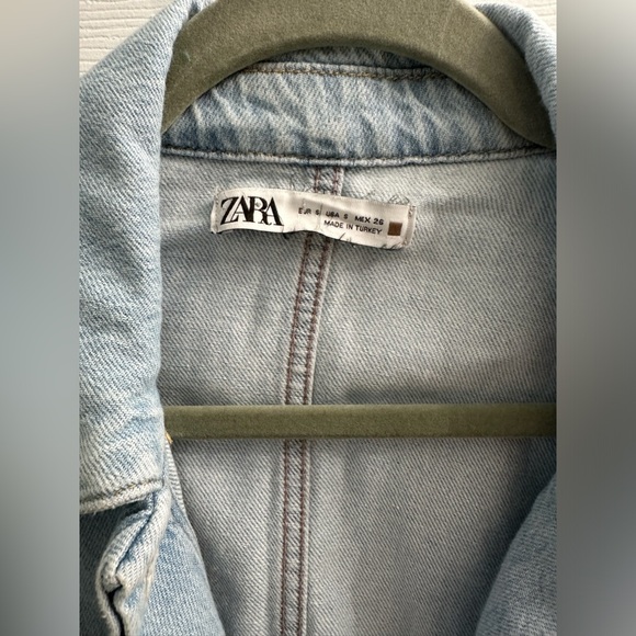 Zara Denim Jacket With Belt - Picture 3 of 4